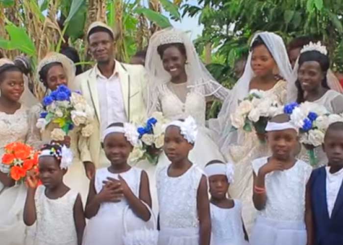 Hombre se casa con siete mujeres el mismo día