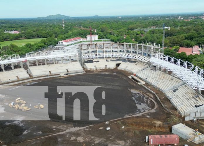 Foto: Avanza satisfactoriamente el nuevo estadio de béisbol en León / TN8