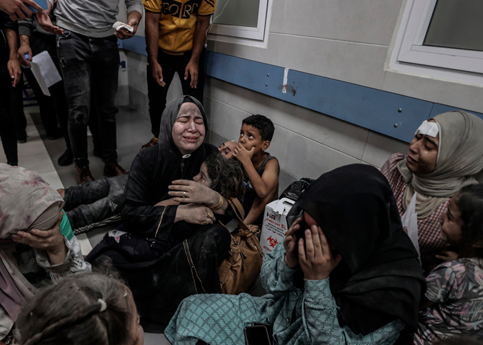 Foto: Palestinos heridos tras el ataque contra el hospital Al-Ahli, Gaza/Cortesía