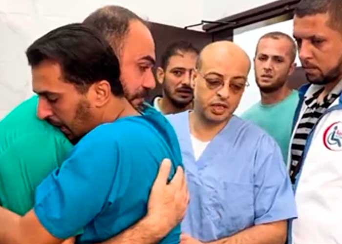 Médico en Gaza llora por su nieto /cortesía