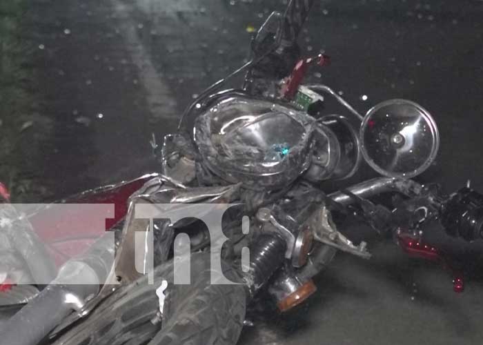  Accidente vial en Estelí deja herido a un motociclista