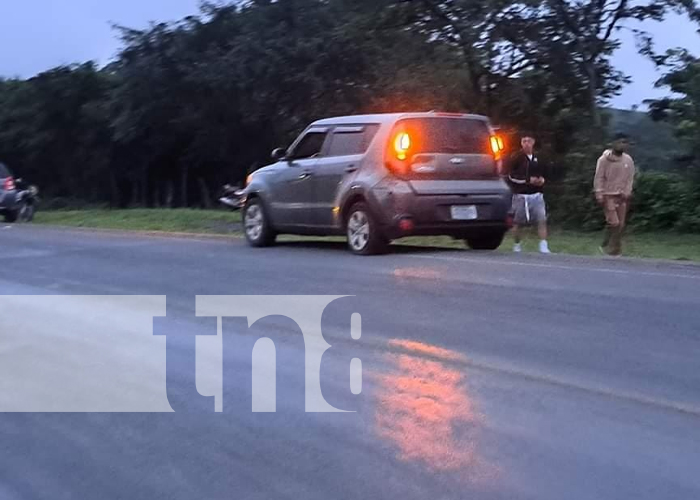 Foto: Choque entre motociclista y camioneta en Santa María de Pantasma, Jinotega/TN8