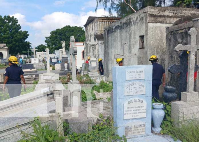 Foto:Bomberos inician inspección en cementerios previo a la conmemoración de los difuntos/TN8
