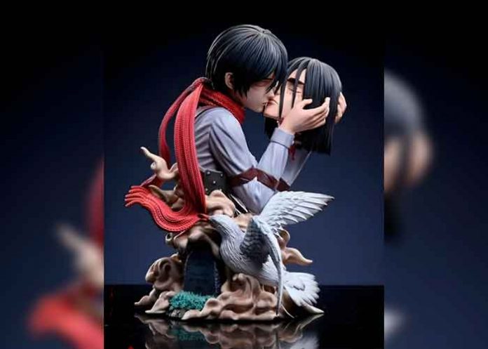 Foto: Figura de Eren y Mikasa llega para emocionar a los fans de Shingeki no Kyojin/Cortesía