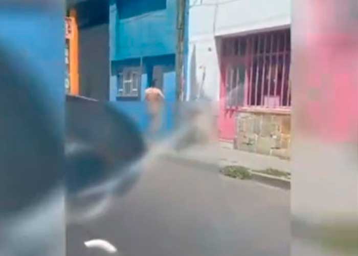 Foto: Hombre es captado corriendo "cañambuco" /cortesía