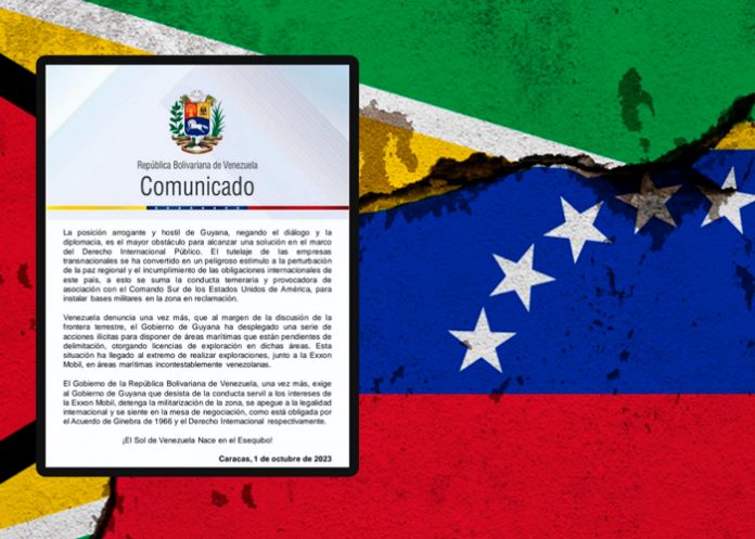 Venezuela expresa su desacuerdo con la posición de Guyana sobre al Acuerdo de Ginebra