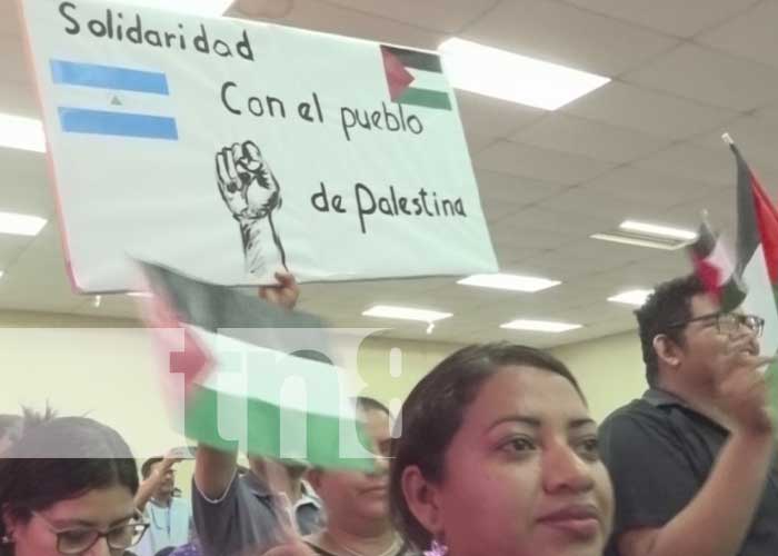 Estelí recibe con solidaridad a la representación de Palestina