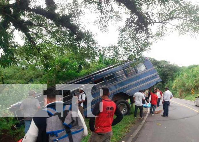 Foto: Bus sufre accidente en Jinotega /TN8