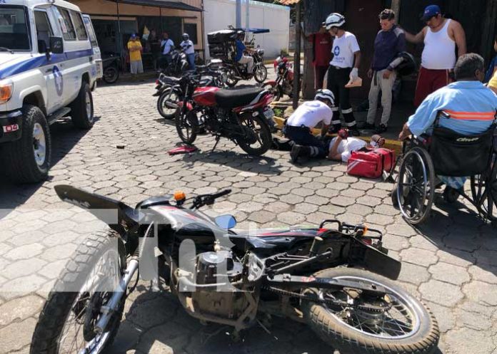 Foto: Colisión de dos motos en Managua / TN8