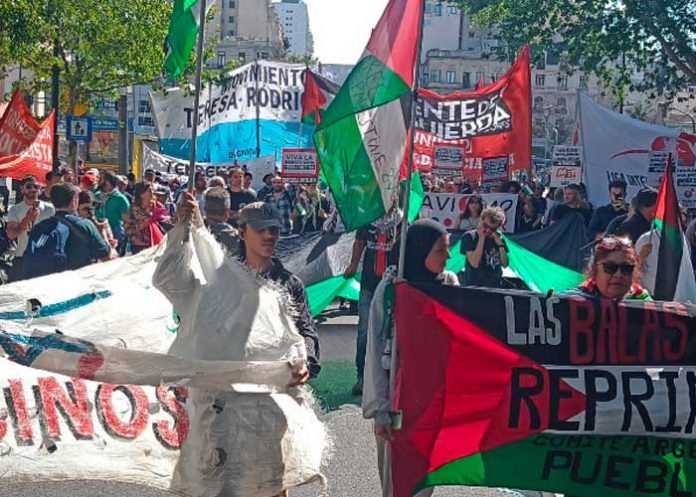 Realizan manifestaciones de apoyo a Palestina 