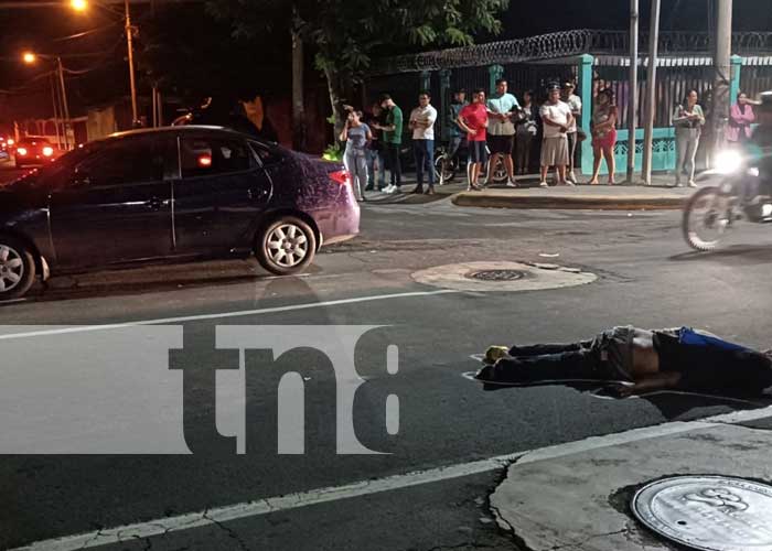 Peatón fallece tras ser arrollado por dos vehículos en Managua