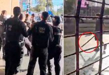 Con palos y sillas delincuentes atacan a guardias de seguridad en Chile