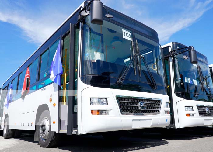 Foto:Entregan nuevos buses chinos a cooperativas de transporte en Managua / TN8 