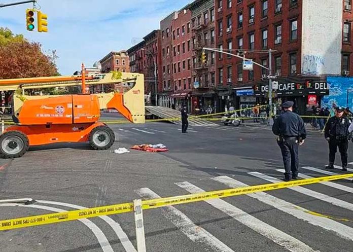 Joven de 19 años muere aplastado por una grúa en Nueva York