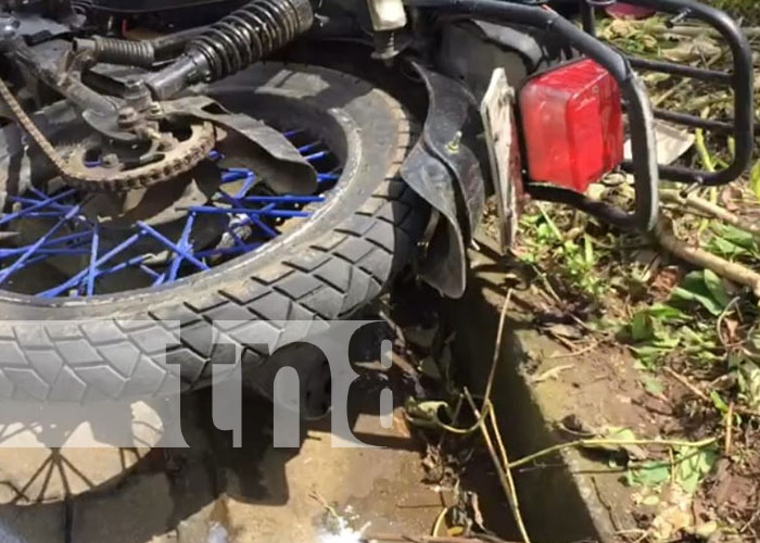 Foto: Choque frontal de motos en Jinotepe / TN8
