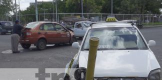 Foto: Taxistas protagonizan accidente en Managua / TN8