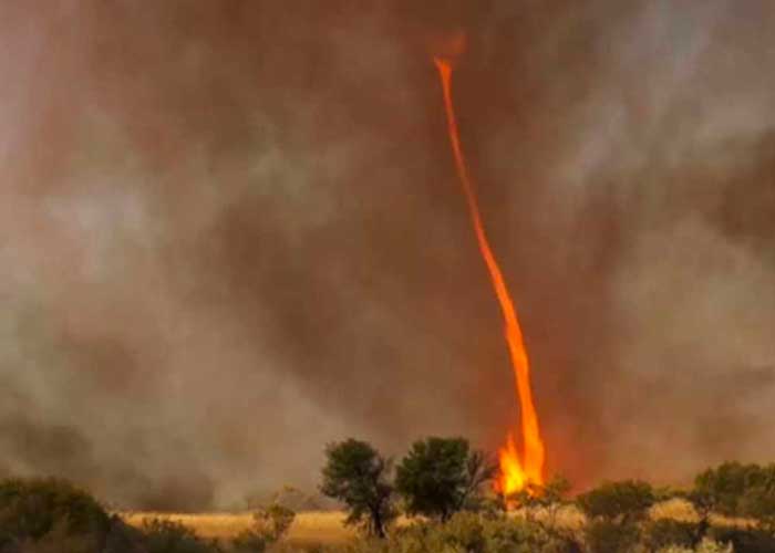 Tornado de fuego fue captado en Australia
