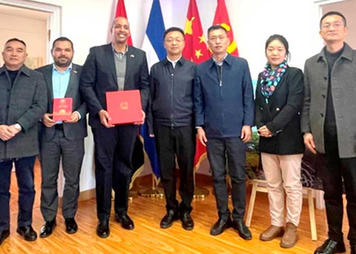 Embajada de Nicaragua en China recibió la vista del Gobierno Shifang