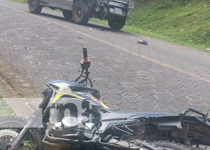 Motociclista fallece tras colisión con una camioneta en El Cuá, Jinotega