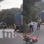 Lesionados por accidente entre una moto y camión en Jinotega