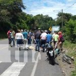 Fallece tras volcarse en su moto en Jinotega