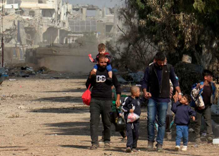 Foto: Palestinos huyen de la Franja /cortesía