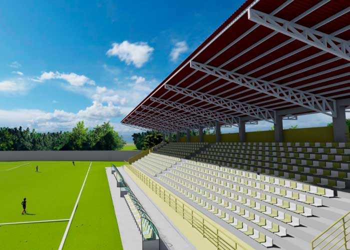 Diseño del Estadio de Fútbol en Nueva Guinea
