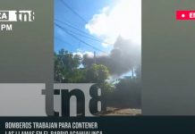 24 de diciembre con voraz incendio en bodega de barrio Acahualinca-Managua