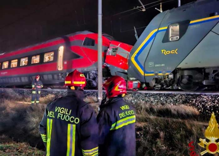 Una colisión de trenes deja 17 heridos en Italia 