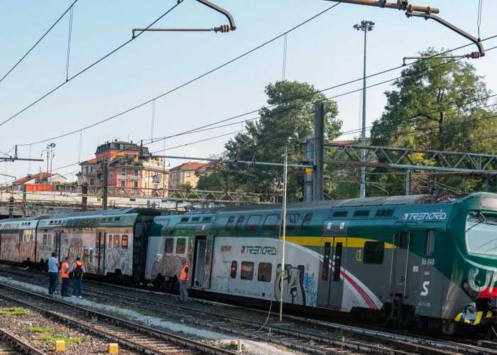 Una colisión de trenes deja 17 heridos en Italia 