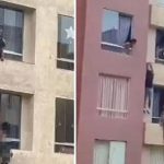 Hombre evitaba que una joven saltará de un edificio y terminó cayendo
