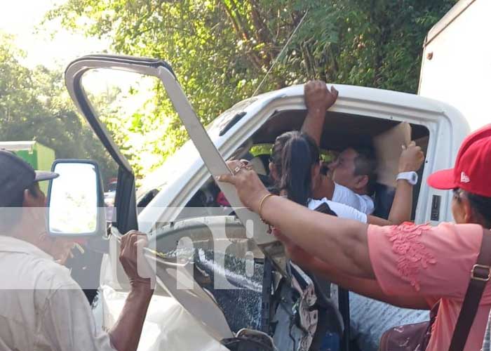 Foto: Choque frontal deja un lesionado grave en Villa Sandino, Chontales / TN8