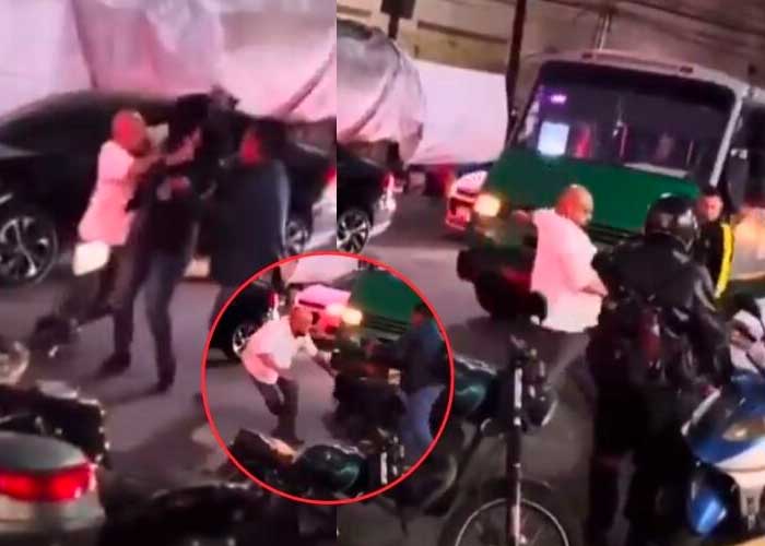 Busero golpea brutalmente a mujer en México