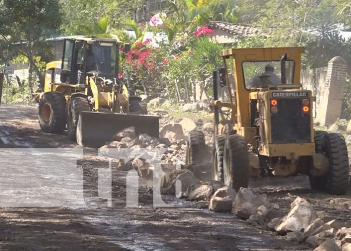 Foto: Construcción de carretera entre Pueblo Nuevo y San Juan de LImay, Estelí / TN8