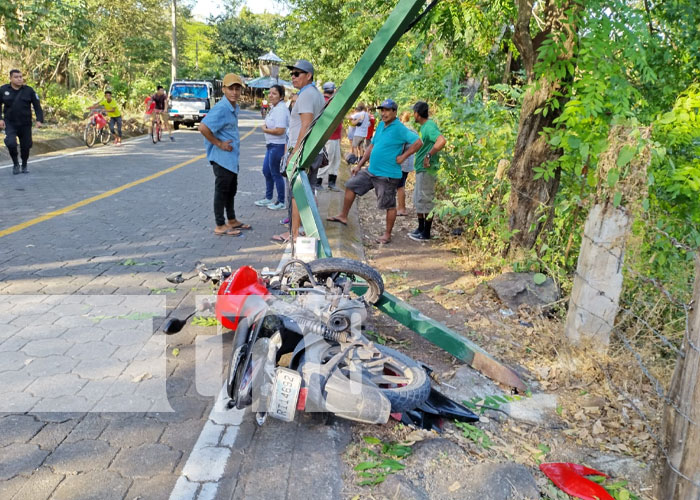 Foto: Accidente de tránsito en Altagracia, Isla de Ometepe / TN8