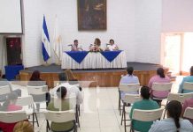 Foto: Sesión de la Alcaldía de Managua para ver el tema de avenida y parque en honor a Gaza / TN8