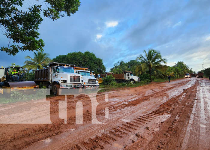 Foto: Construcción de tramo que une Sahsa y Bilwi, en el Caribe de Nicaragua / TN8