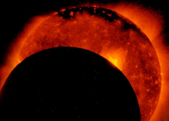 Foto: Eclipse en Marte /cortesía