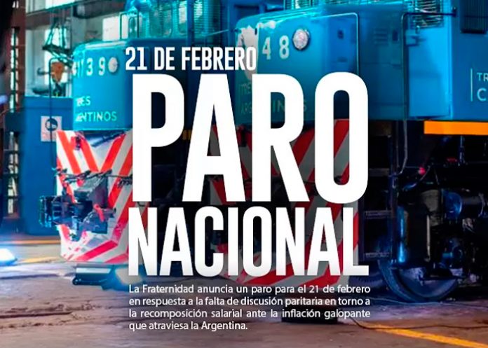 Foto: El sindicato de conductores de trenes de Argentina realizan para nacional/Cortesía
