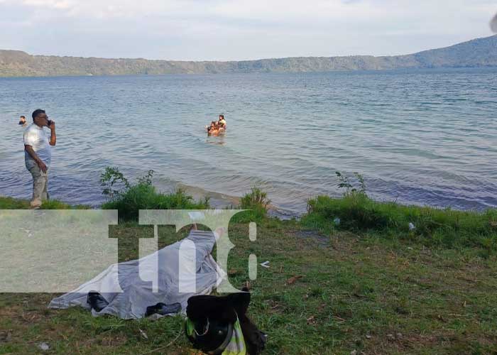 Foto: Hombre muere ahogado en la Laguna de Apoyo, Masaya / TN8