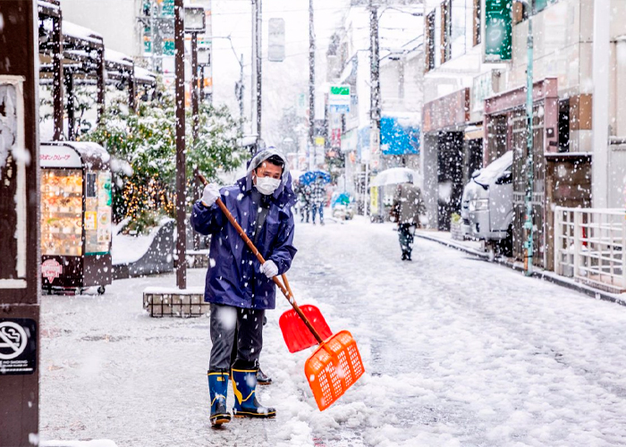 Foto: Nevadas paralizantes en Japón /cortesía