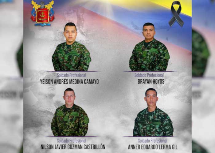Foto: Colombia: Enfrentamiento entre Ejército y Clan del Golfo deja cuatro soldados muertos/Cortesía