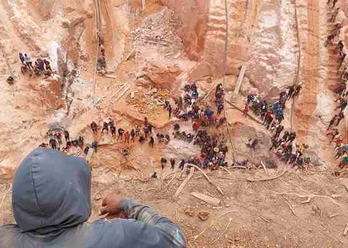Foto: Derrumbe en mina de Venezuela /cortesía