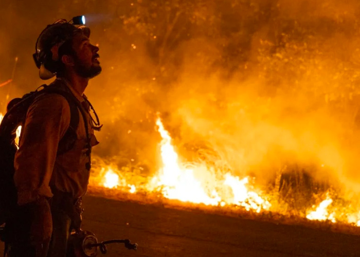 Incendio forestal en Argentina