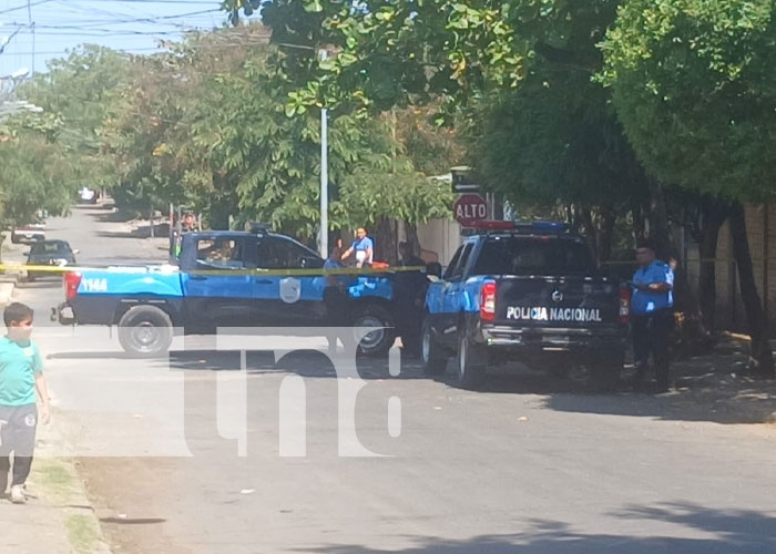 Foto: Investigación de crimen en el barrio Domitila Lugo, Managua / TN8