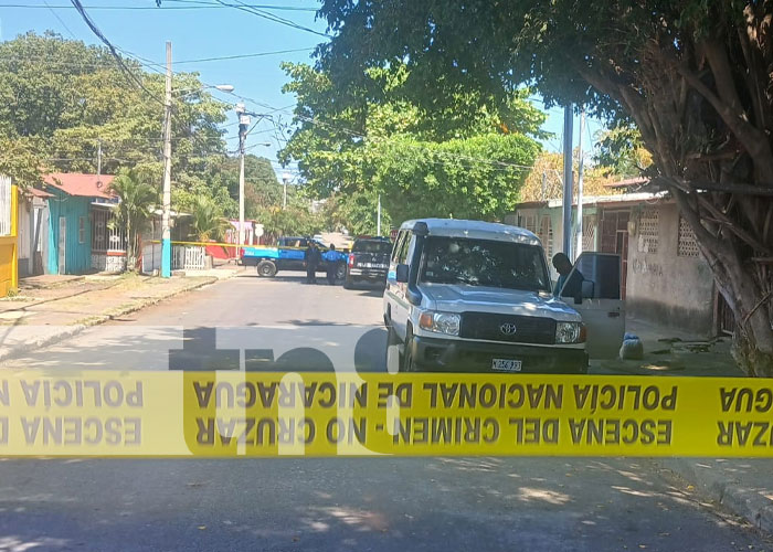 Foto: Investigación de crimen en el barrio Domitila Lugo, Managua / TN8