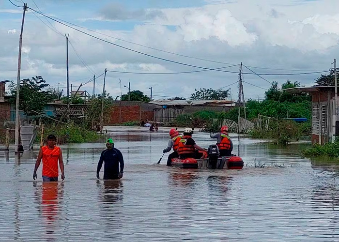 Estragos por las fuertes lluvias en Ecuador