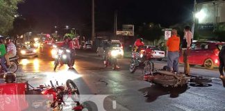 Foto: Repartidor y otro motociclista chocan en Managua / TN8