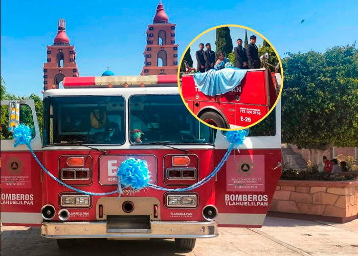 Quinceañera rinde un homenaje a su padre bombero