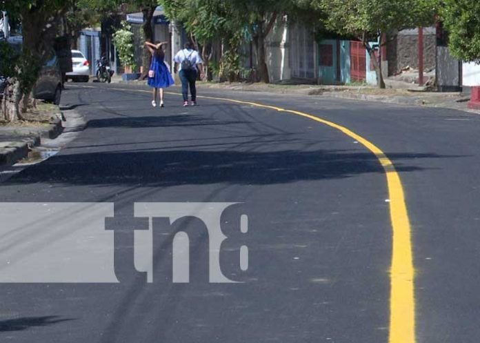 Foto: Calles mejoradas en Ciudad Jardín, Managua / TN8